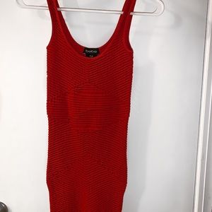 Red Bebe mini party dress